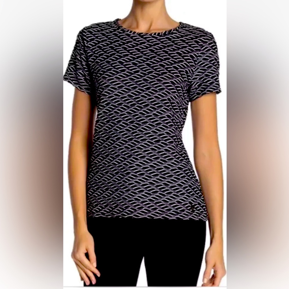 Calvin Klein Textured Short Sleeve Blouse, size S
